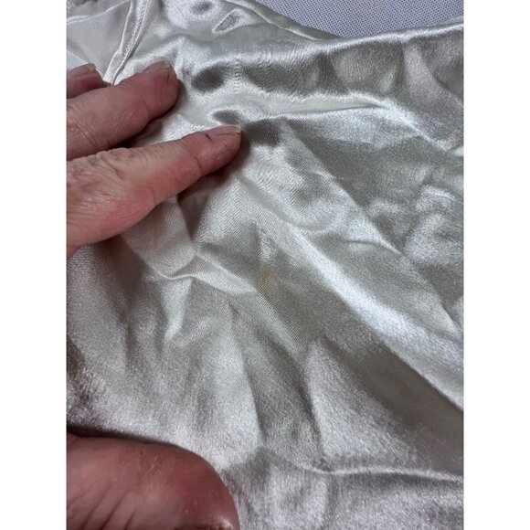 Victorias Secret Silver Lace Satin Teddy Bodysuit Lingerie S - Picture 6 of 6